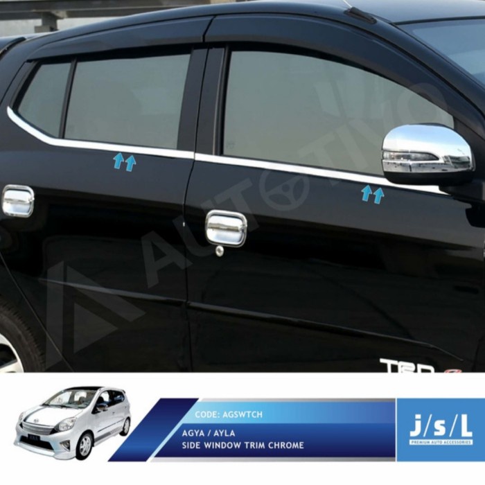 Toyota Agya List Kaca Samping / Side Window Trim Chrome star