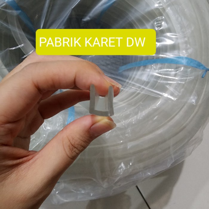 Karet lis u jepit kaca 8 mm List u jepit plat 8mm BENING TRANSPARAN populer