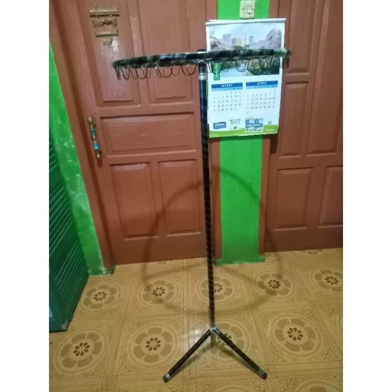 GANTUNGAN BAJU BULAT / JEMURAN BAJU BULAT BESI SERBAGUNA (BEST SELLER) TERLARIS