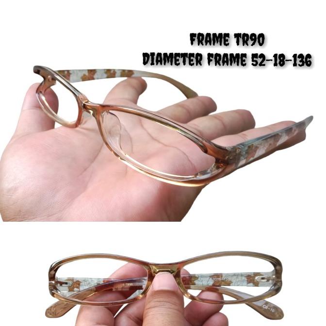 kacamata tr90 frame caramel cocok untuk minus tinggi