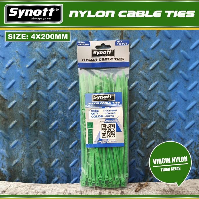 

Kabel Tis 200 Mm X 4 Mm Cable Ties Hijau Isi 100Pcs