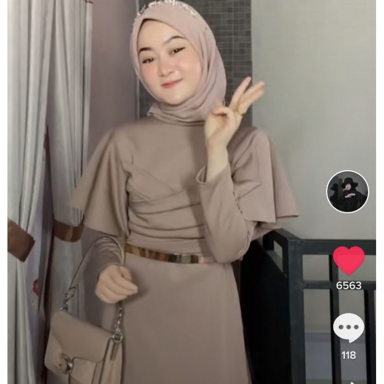 Dmu98 GAMIS Dress 70734 TITANIUM SCUBA Fashion Muslim CLARA RANA MAXI prewed gamis Prewedding dress 