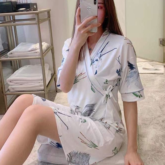 Baju Tidur Wanita Dewasa Setelan Sexy Terbaru Lengan Panjang Oneset Pyama Korean Style Import Seksi 
