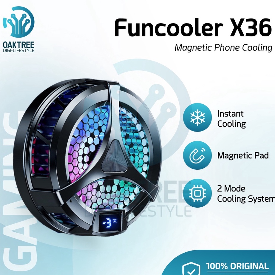 Terlaris Funcooler X36 Radiator Pendingin HP Magnet Fan Cooler Cooling Fan HP Ready