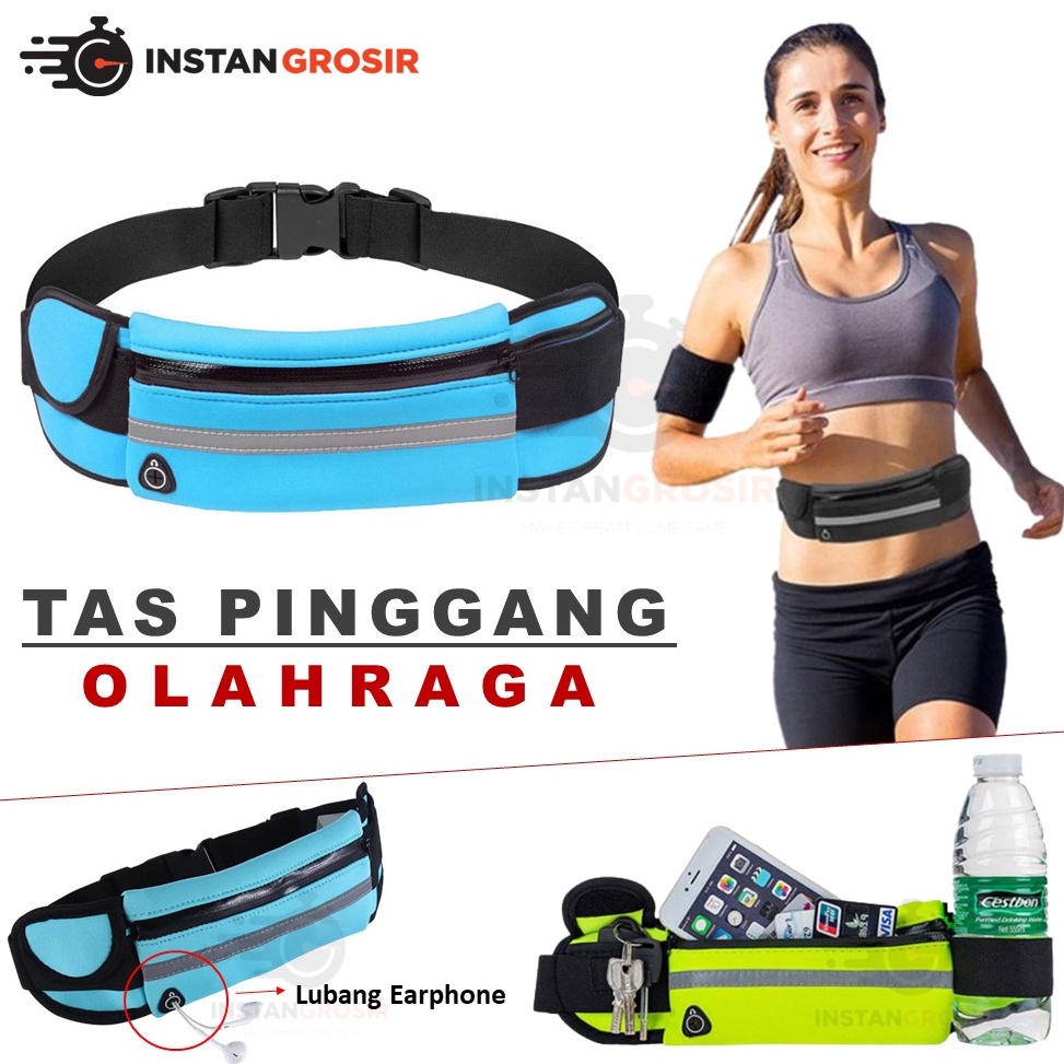 [9CH] Tas pinggang olahraga belt running olaraga bag ikat pinggang wadah hp penyimpanan serbaguna sa