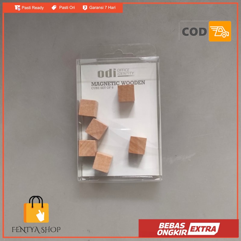 

magnet papan tulis motif kubus kayu isi 6 magnet kotak kayu