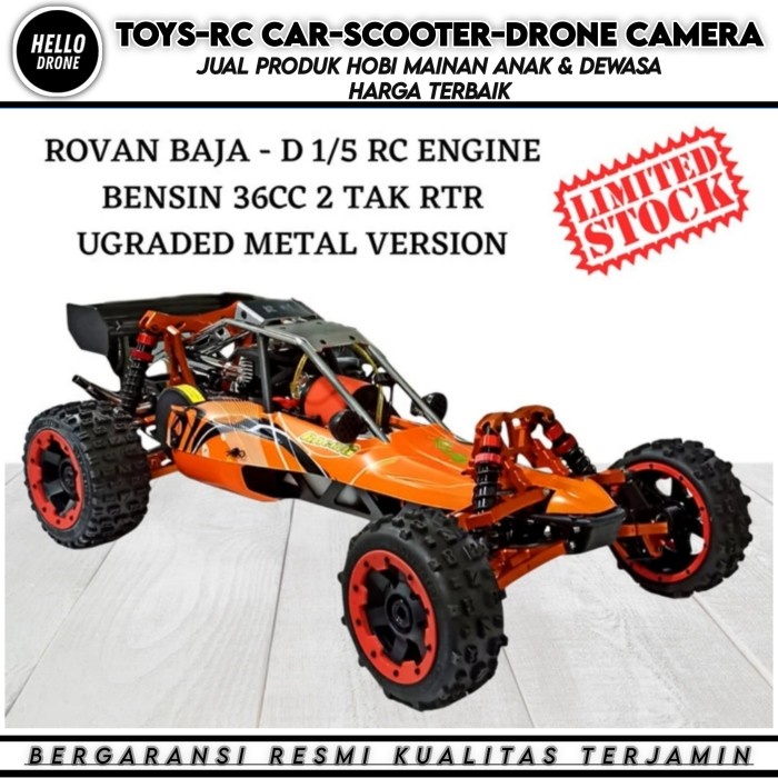RC Car Rovan Baja 1/5 90Km/h 36cc 2Tak / Rc Mobil Bensin Engine Buggy
