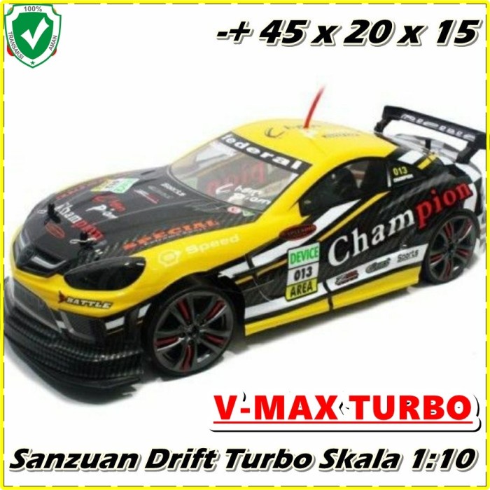 Mobil RC Sanzuan drift turbo 4WD skala besar 1:10 Sanzhuan Speed Turbo