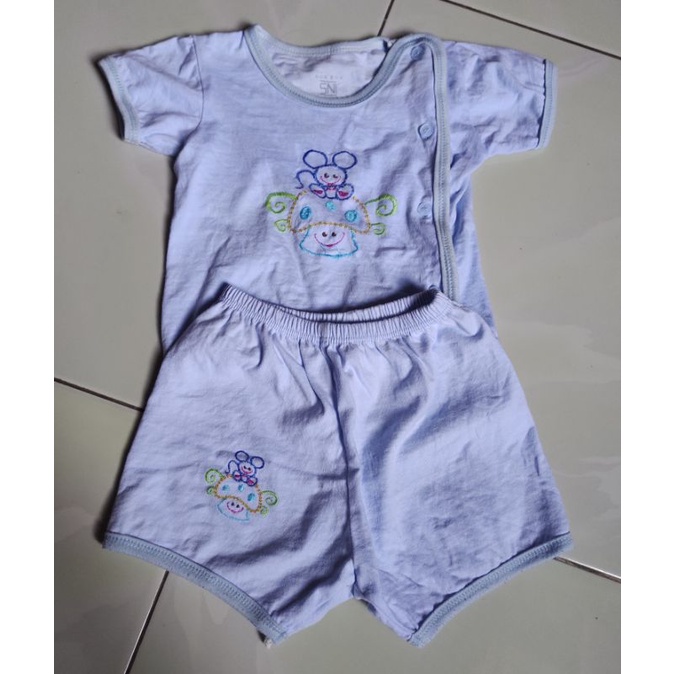 preloved setelan baju bayi pendek bonbon size 3M