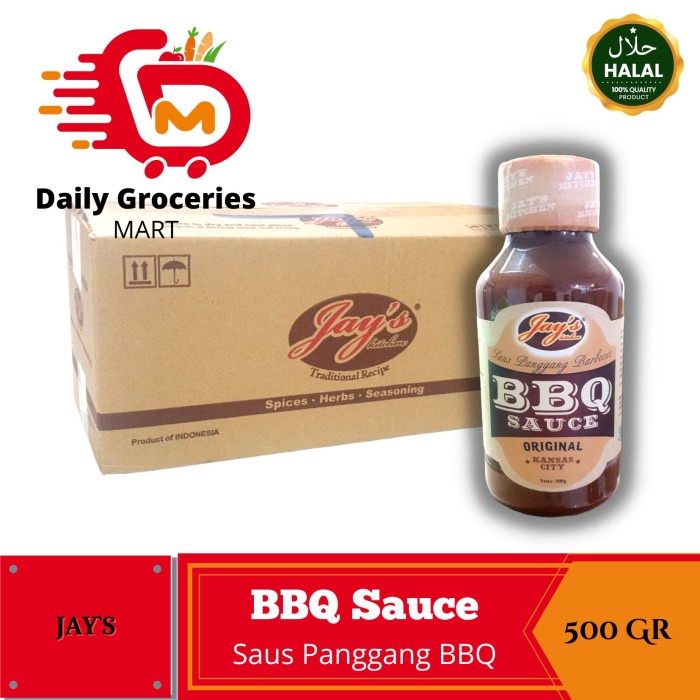 

Saus Panggang Barbecue Jays Bbq Sauce - Jay`S Barbeque Sauce 500Gr
