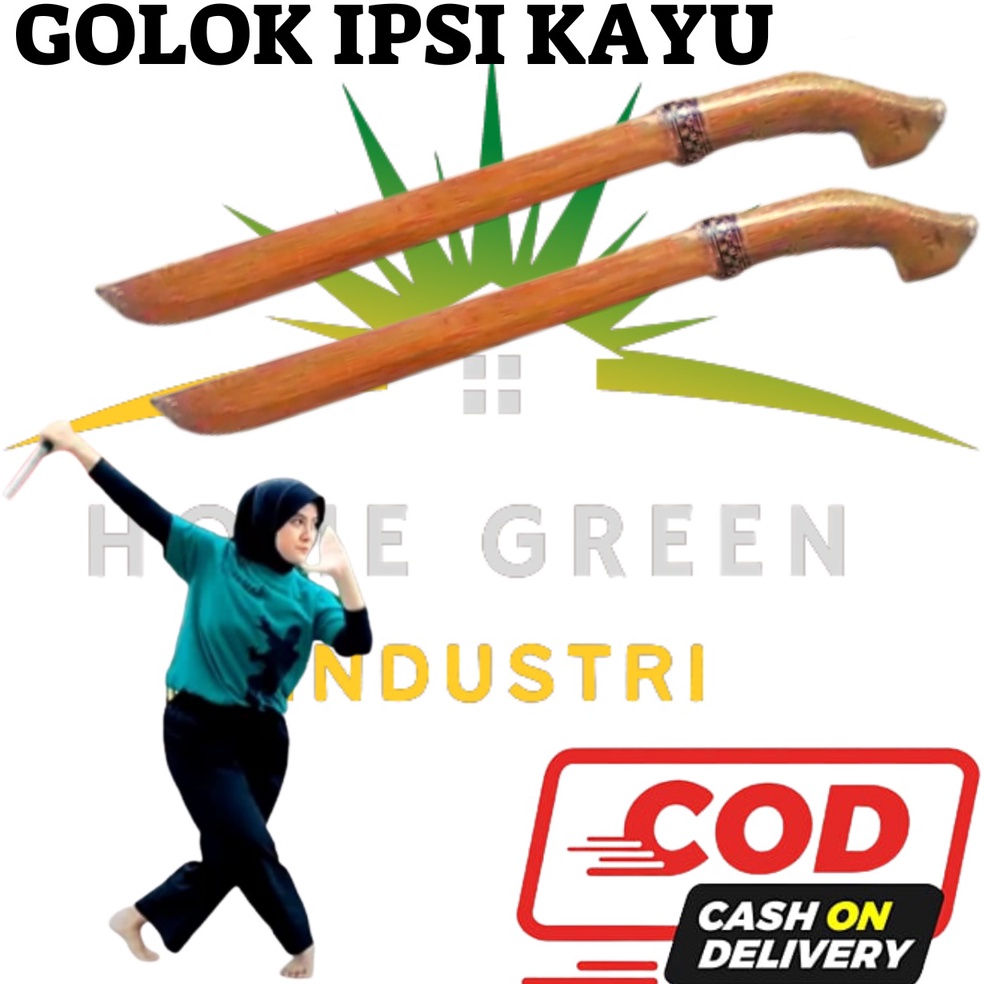 MLRHU Golok Silat IPSI bahan Kayu Ukuran Standar IPSI Untuk Dewasa Anak Anak SD Remaja Termurah BISA