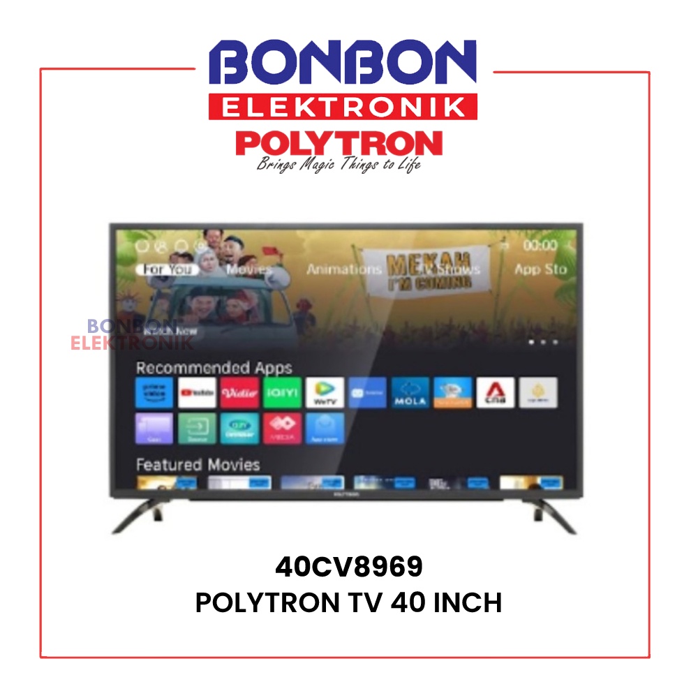 Polytron Smart LED TV 40 Inch 40CV8969 Digital TV Full HD