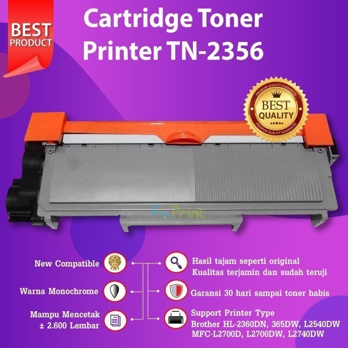 Terlaris Cartridge Toner Compatible Brother Tn-2356 Dcp-L2540Dw L2540 L2540Dw