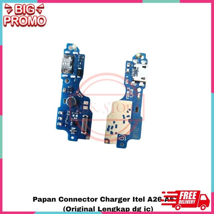 Papan Connector Charger Pcb Konektor Con Cas Itel A26 A571 Original