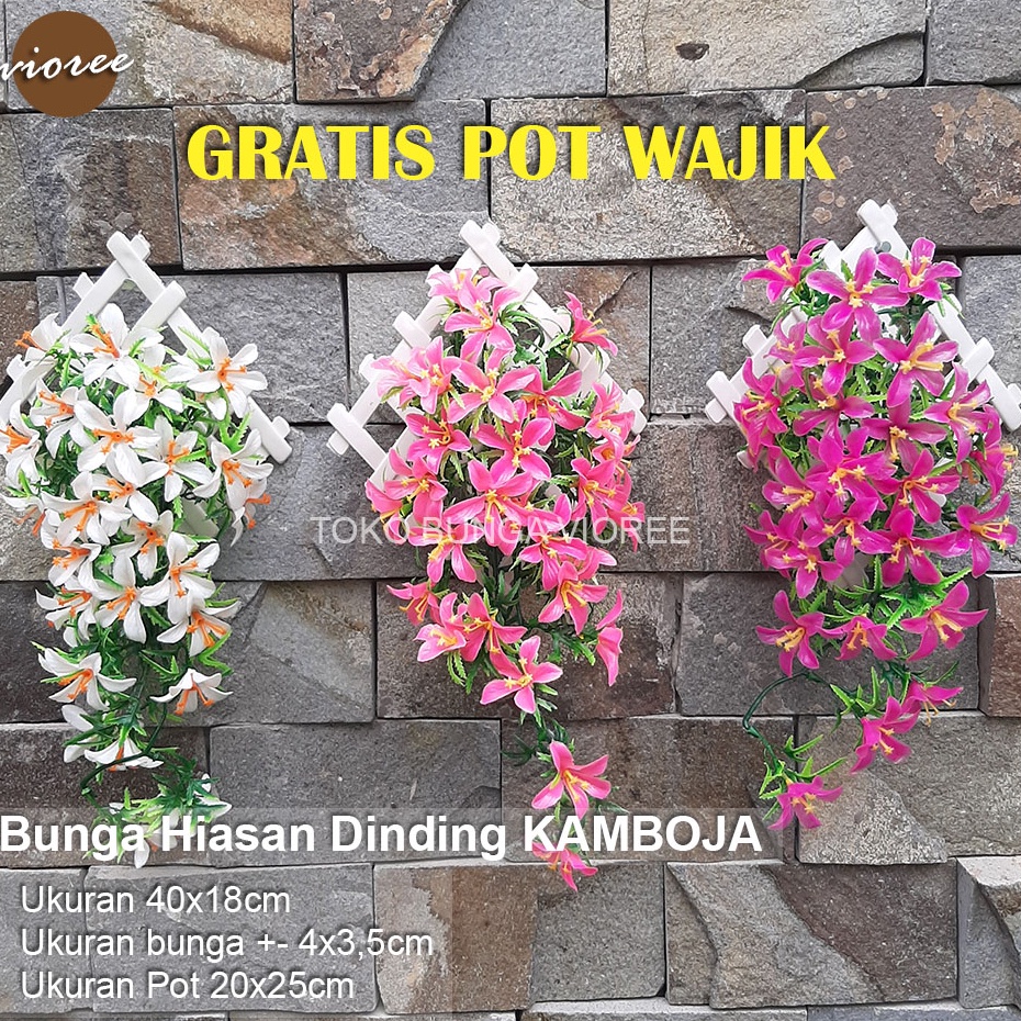 Murah Vioree Bunga Kamboja Plastik Hiasan Dinding Ruang Tamu Hias Gantung Murah Grosir