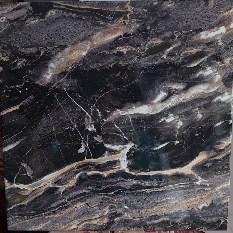Pasti Murah keramik 50x50 hitam marmer (glossy)/ keramik lantai hitam marmer/ keramik motif marmer/ 