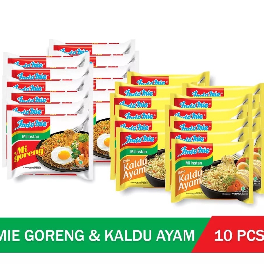 

➔➝✺❇ 10pcs Indomie Mie Instan Goreng Kuah Kirim Sekarang