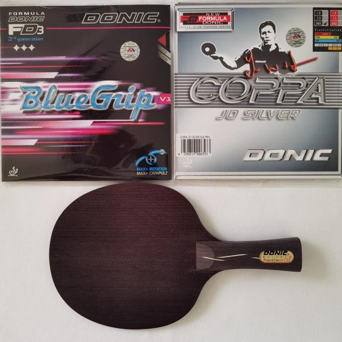Bat Tenis Meja Donic Black Devil kompit karet Donic Serang Set