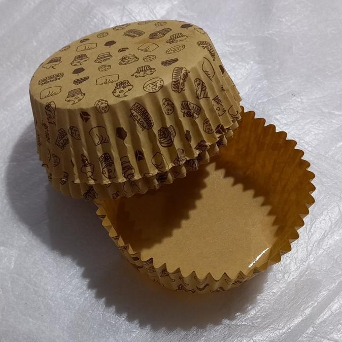 paling diminati] Paper Cup Roti BULAT Cup Case Tatakan Kertas Roti Makanan Laminating