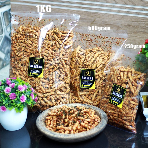 

Basreng Daun Jeruk 1Ball / 3Kg / Baso Goreng / Basreng Kering Cabe / Basreng Pedas