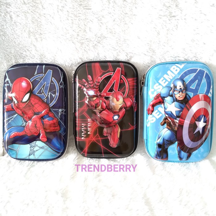 

PENSIL CASE KOTAK PENSIL MOTIF SPIDERMAN/IRONMAN/CAPTAN AMERICA