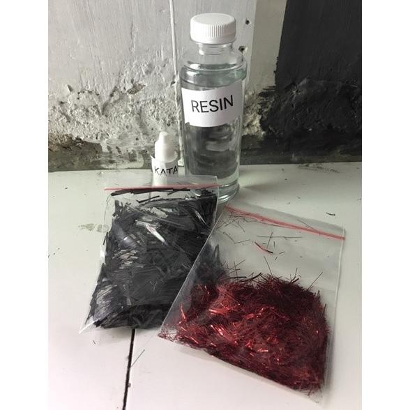 paketan serat carbon forged warna merah ungu u pink gold hijau