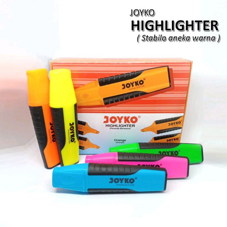

Best Produk.. Stabilo Joyko Highlighter ( 1pak/10pcs ) VHN