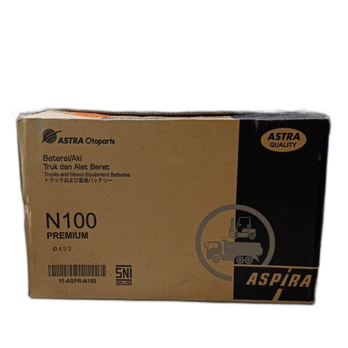ASPIRA Aki/Accu/Battery Basah N100/N-100 Dozer/Dump Truk/Eksavator terbaik