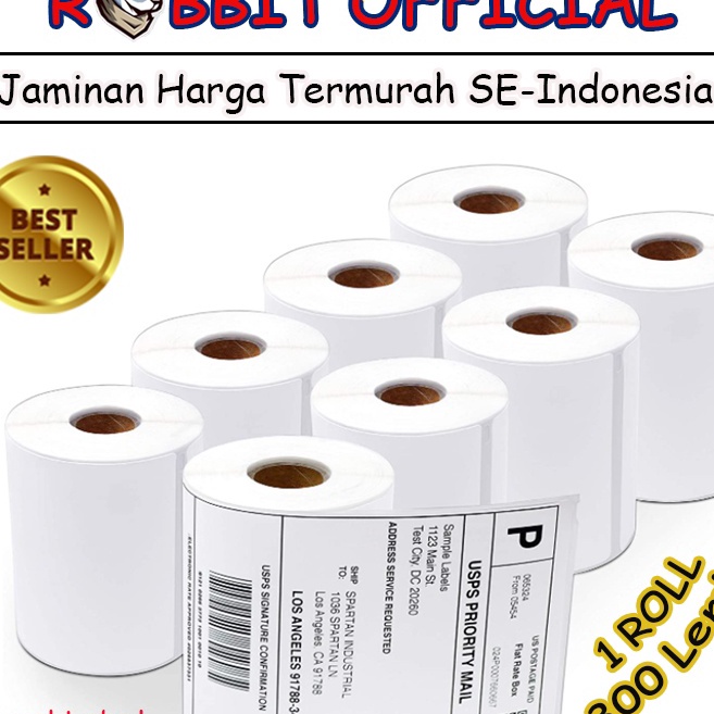 

(➲✉5M.P> Stiker Label Barcode Thermal [78 x 100] Label Barcode Olshop Label Pengiriman 78x100 mm Isi 300 Pcs -kekiniaan..