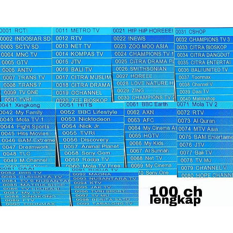 DIH1183 Antena Parabola Jaring 6 Fett Lengkap Receiver Nex Parabola kuning Channel lengkap +