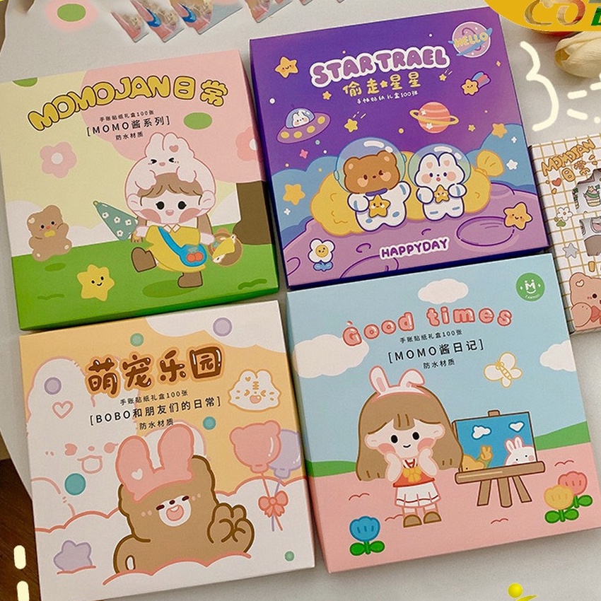 

(BG☞.L☛] ONE-C473 Stiker 2D Isi 100pcs Sticker Aesthetic Karakter / Stiker Buku Diary Tumblr Botol Motivasi Lucu Kekinian Dekorasi Scrapbookterviiral.!