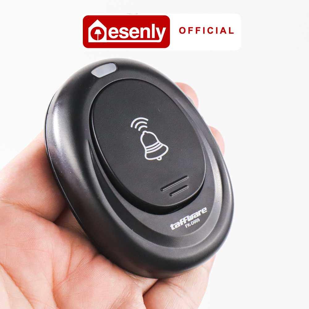 ESENLY Bel Pintu Wireless Waterproof dengan EU Plug Hitam