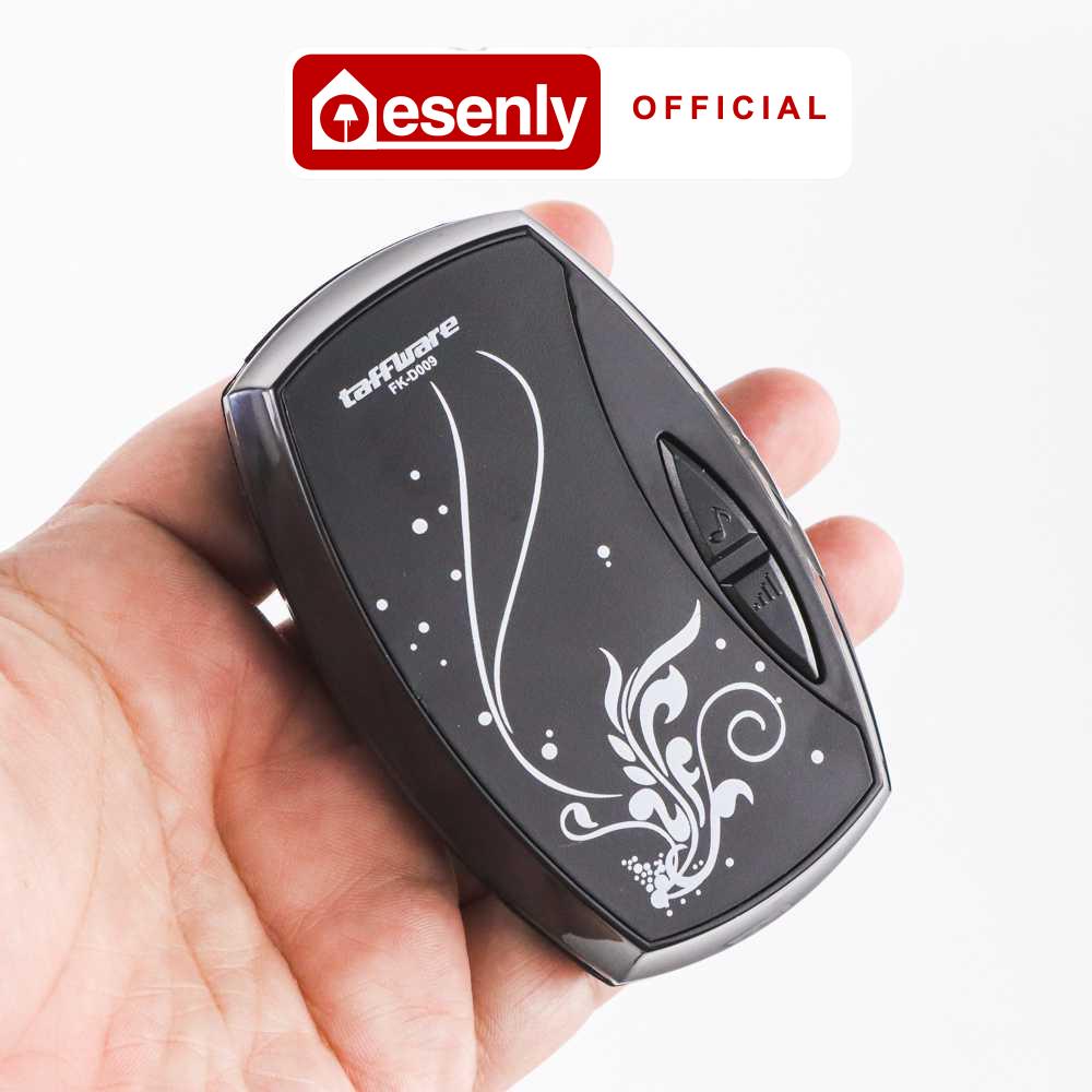 ESENLY Bel Pintu Wireless Waterproof dengan EU Plug Hitam