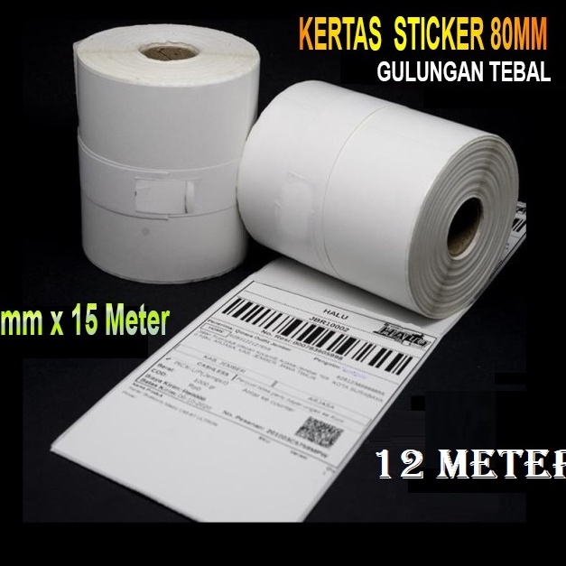 

[☀➸.9QI> Bozzbuy - Kertas Stiker Label Printer Thermal 80x50mm Continuouslangsung.kirim!