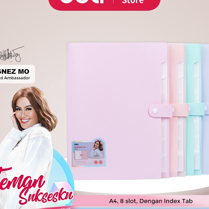 

[◆13P.✉K) [DELI X AGNEZ MO] Deli Expanding File / Tas Dokumen / Map Harmonika A4 8 Slot CF698 / murah.!