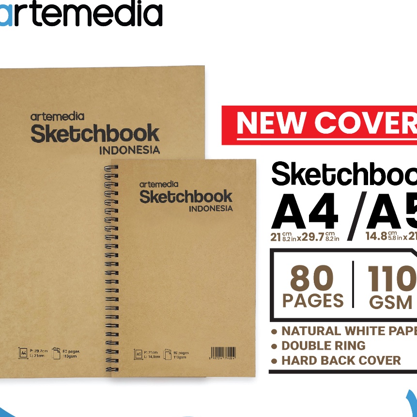 

(Z-✯3♫Y) Buku Sketsa Artemedia Sketchbook Wired A5 A4 Craft Cover Jilid Spiral /siapp.dikirim!