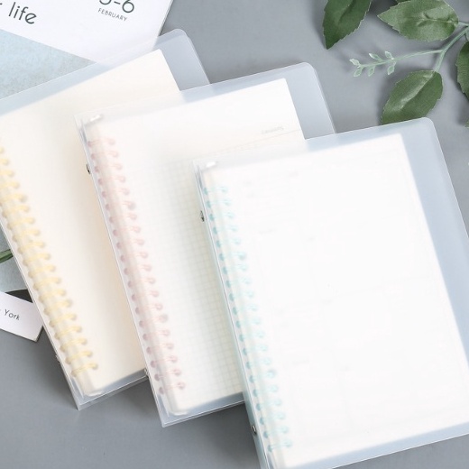 

[C-➤3✓B) Binder Dengan Ring Warna Macaron Transparan A5 / B5 -kekiniian!