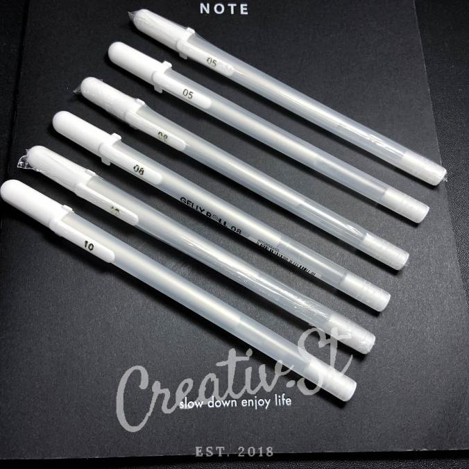 

Sakura Gelly Roll White Gel Ink Pen 05 08 10