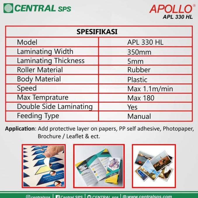 

Mesin Laminating A3+ Apl 330 Hl