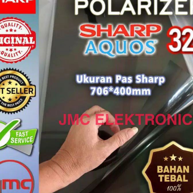 [EH/☆K◆> POLARIS POLARIZER LCD TV SHARP AQUOS 32 INCH 0 DERAJAT POLARISER POLARIZED PLASTIK LCD LED 