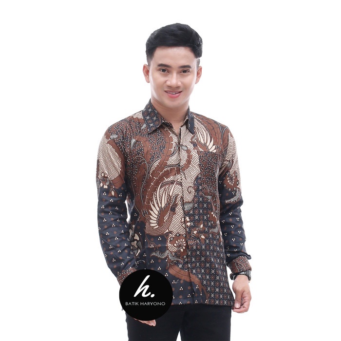 Murah Kemeja Batik Pria Lengan Panjang Modern Mewah Buat Kondangan NON COD