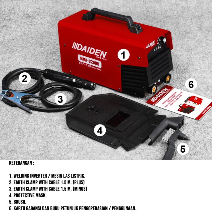 Daiden Mesin Trafo Las MMA 220 HD Heavy Duty Travo Las MMA 220 A 220A keren