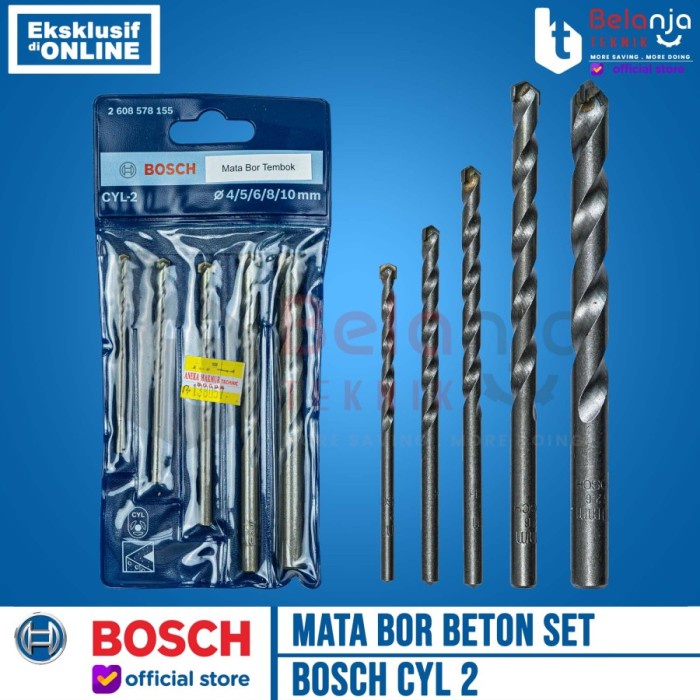 Bosch Bor Tembok Baterai Cordless GSB 185 LI 18V + Mata Bor CYL-2 5Pcs keren