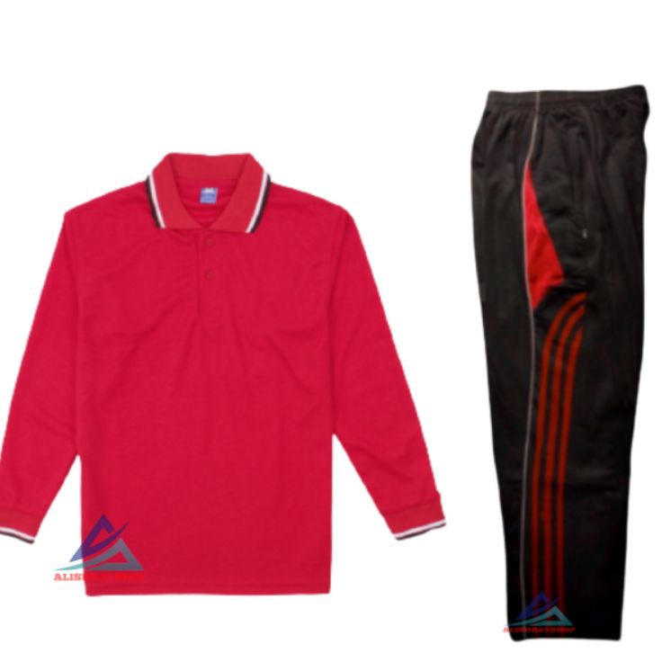 _ Ih SETELAN BAJU KERAH LENGAN PANJANG PRIA/WANITA SETELAN TRAINING BAJU LAKOS KERAH TANGAN PANJANG 