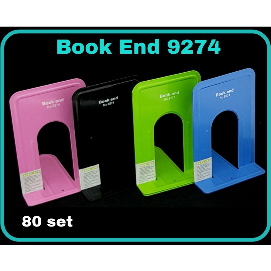 

➯Big Sale➾ FREE BUBBLE WRAP + DUS ( 1 Pasang Isi 2 Pcs) Book End Stand/ Sandaran/ Penyangga Buku Microtop 9274 Y63