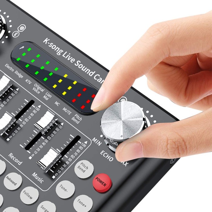 F8 / F9 LIVE MIXER Professional External AUDIO USB SOUND CARD terlaris
