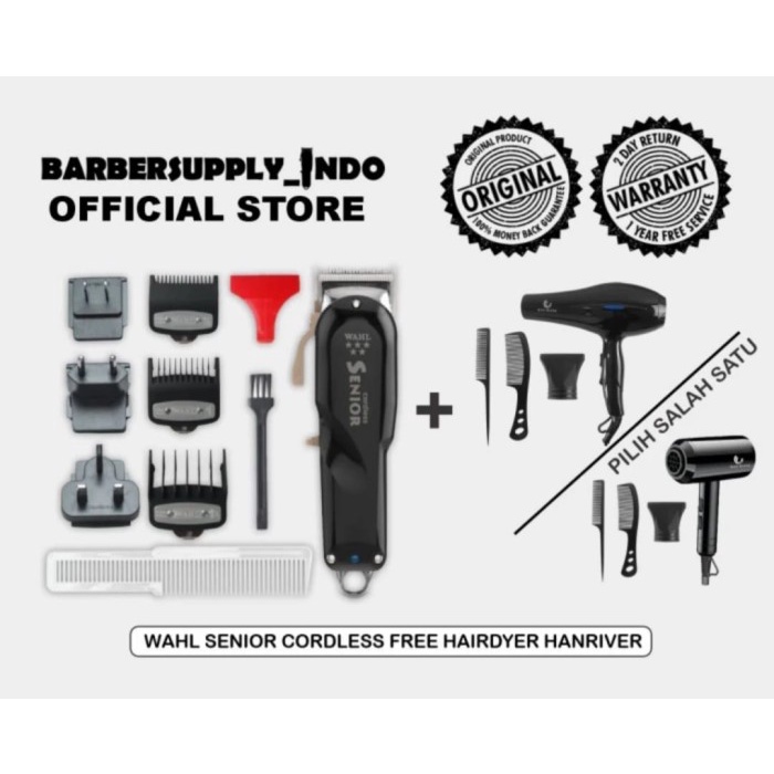 Wahl Senior Cordless Clipper ORIGINAL USA Alat Cukur Rambut Garansi