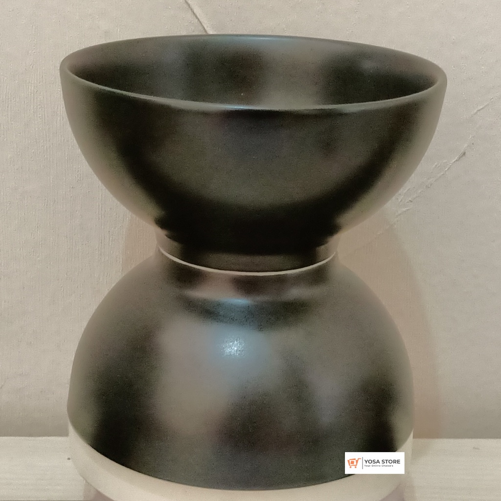 Mangkok Keramik Bakso Hitam  Doff  Black Matte Polos 6 Inch 1 Pcs