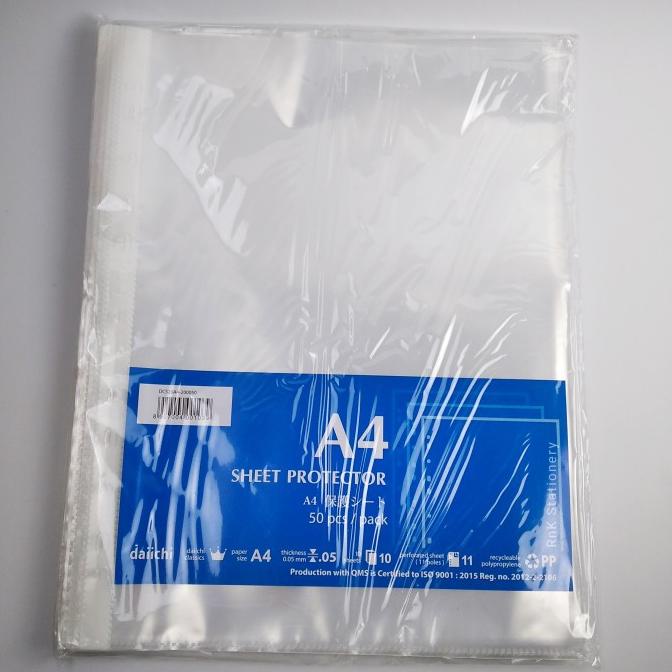 

Terlaris Daiichi Sheet Protector A4 50 Lembar / Pp Pocket / Plastik