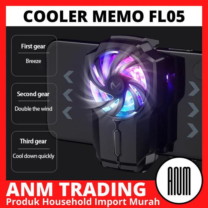 Memo FL05 Cooler Handphone Hitam 97x122x48mm